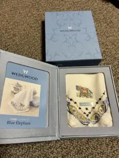 WEDGWOOD Blue Elephant ハンカチ