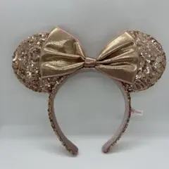 ディズニー　カチューシャ　ピンクゴールド