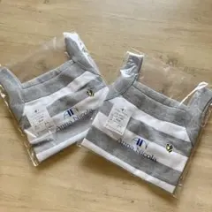 【新品】Anna Nicoia ボーダーキャミロンパース 2枚セット　90のサムネイル
