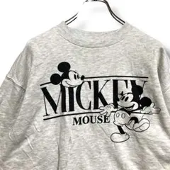 FAEP キャラ スウェット グレー ミッキー マウス ディズニー アニメ