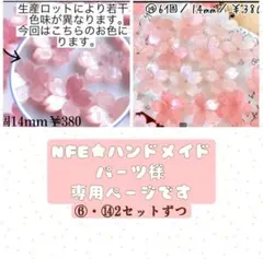 NFE★ハンドメイドパーツ様専用ページです