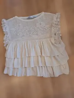 フリルレースノースリーブトップス