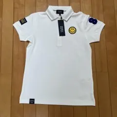 パーリーゲイツ　ホワイト　ポロシャツ　限定品　ゴルフウェア　レディース　0サイズ