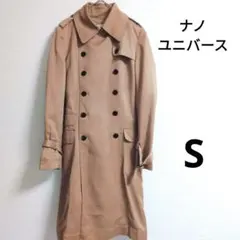 ナノ・ユニバース　レディース　ベージュ トレンチコート 黒ボタン