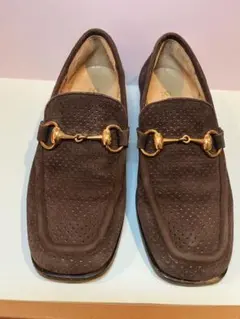 GUCCI ローファー ホースビット ゴールド金具 スエード 23.5 - メルカリ