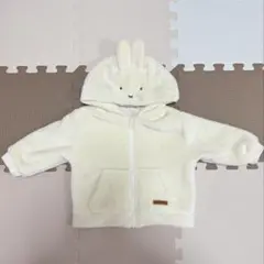 petit main ミッフィージャケット クリーム色　ボア　フリース