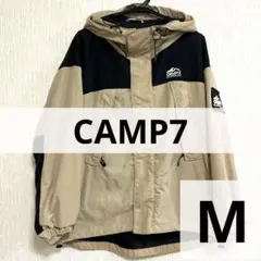 CAMP7フード付きジャケット ベージュ/ブラック M