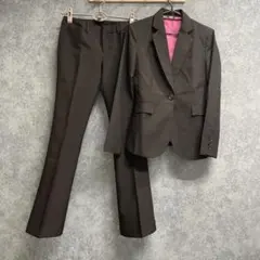 RyuRyu 黒　スリムフィット パンツスーツ 7号