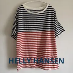 【美品】ヘリーハンセン ゴールドウイン ボーダーTシャツ 大きめM 身幅55