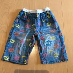 ベビードール　BABYDOLL 総柄　デニムハーフパンツ