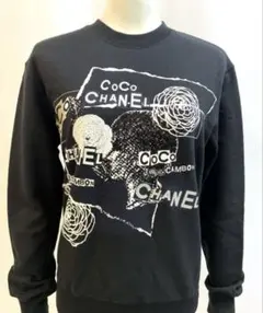 香奈兒 圖案印花 衛衣 黑色