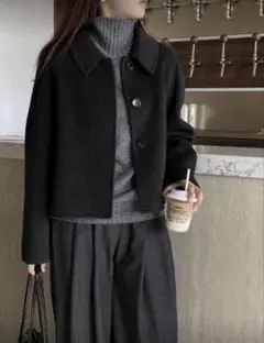 レディース コート ブラック 韓国
