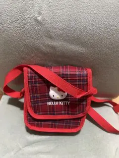 HELLO KITTY チェック柄ショルダーバッグ