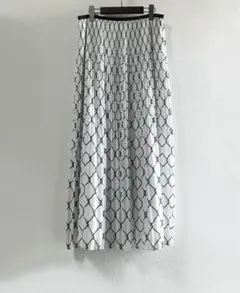 未使用◎BOSCH ウォッシャブル ロープクロス柄スカート 91丈