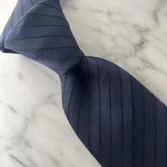 【新品】ネイビーストライプ無地柄