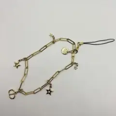 【美品】Dior ディオール ゴールドチャーム チェーンストラップ 星型 スター