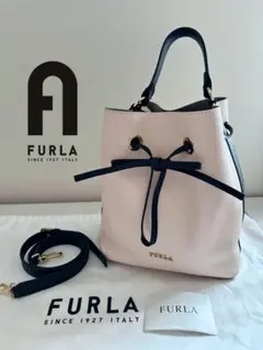 美品 フルラ FURLA コスタンザ ショルダーバッグ 巾着バッグ ピンクのサムネイル