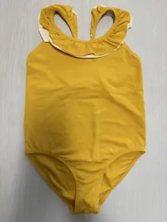 ZARAキッズ　イエロー フリル付き水着 バッククロス