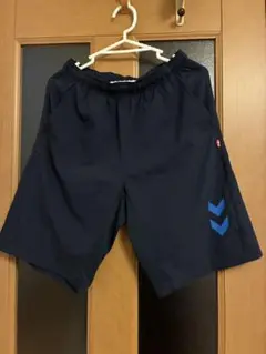hummel ネイビー ハーフパンツ Lサイズ