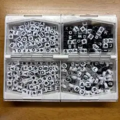 アクリルビーズ アルファベット 数字 + ケース まとめ売り