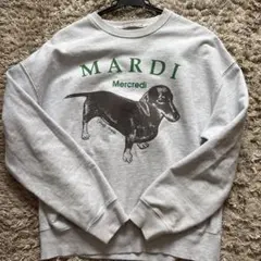 Mardi Mercredi 犬イラスト トレーナー