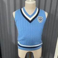 【美品】Munsingwear（マンシングウェア）ゴルフウェア ニットブルー M