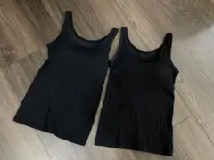 ブラフィール　タンクトップ　GU ブラック リブブラトップ　2枚　XS