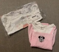 女の子柄とミニーマウス 半袖Tシャツ 100cm