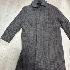 チェック柄ロングコート