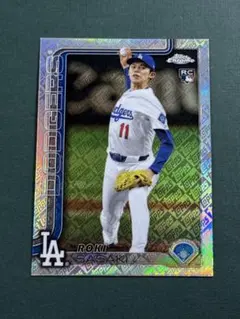 佐々木朗希 RC Topps Chrome Logofractor