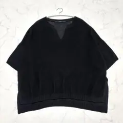 美品 FRAMeWORK 26SS 天竺キーネックプルオーバー ブラックのサムネイル