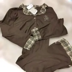 新品 talbyyumi パジャマ ブラウン×チェック Mサイズ
