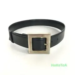 BVLGARI ブルガリ ベルト スクエアバックル ブラック レザーのサムネイル