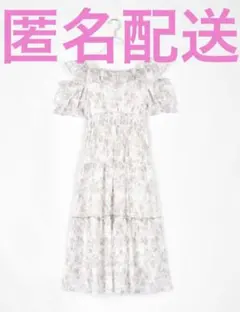 evelyn スクエアフリル花柄OP ワンピース