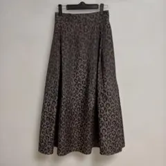ヒョウ柄 フレアロングスカート　バンヤードストーム