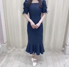 evelyn 肩ギャザーマーメイドOP ワンピース