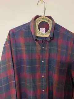 【古着】BROOKS BROTHERS チェック柄　コットン　長袖シャツ