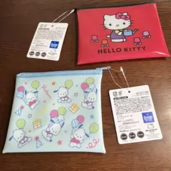 ハローキティ＆ポチャッコ ポーチセット 2個