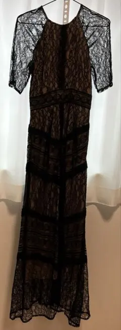 ラグナムーン LADYショルダーギャザーレースマキシワンピース