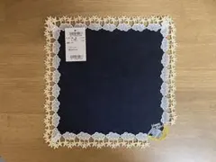 早朝セール【新品】近沢レース　ハンカチ（夢喰いバク）ネイビー