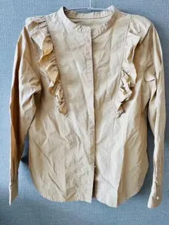 ADAM ET ROPE フリル付き長袖シャツ