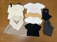 女の子 100 秋冬コーデ 8点まとめ売り ナチュラル ガーリー