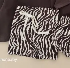 anonbaby アノベビ ゼブラ ブラウン 110 ショートパンツ
