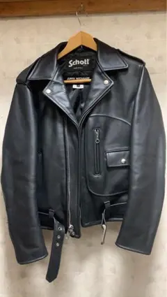 ショット 117 ライダースコート ライダースロング36 黒 カウハイド 