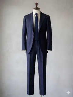 人気スーツ　3点セット　ネイビー 　ビジネススーツ 4つボタン　セットアップ
