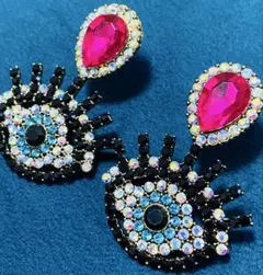 新品未使用♡大ぶり♡個性派♡派手♡目玉モチーフピアス♡海外♡イベント♡パーティー