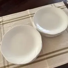 ホワイト陶磁器皿 11枚セット 波形デザイン