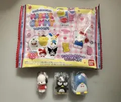 산리오 マスコット＆グミ ♡ポチャッコ バッドばつ丸 タキシードサム ♡3点