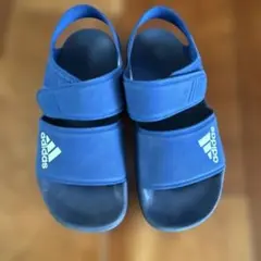 adidas 青 サンダル 22.0cm