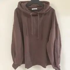 【美品】オリーブ・デ・オリーブ サイドスリット フードパーカー ブラウン F